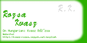 rozsa kvasz business card